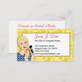 Beauty Makeup Artist Business Card by hkimbrell at Zazzle