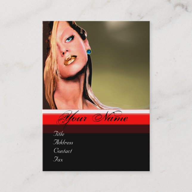 BEAUTY MAKEUP ARTIST monogram grey blue sapphire Business Card (Front)