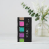 Beauty Makeup Artist Salon Spa Palettes Colorful Business Card (Standing Front)