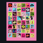 Beauty Makeup Cosmetics womens faces collage art Poster<br><div class="desc">Beauty Makeup Cosmetics womens faces Collage Art poster</div>