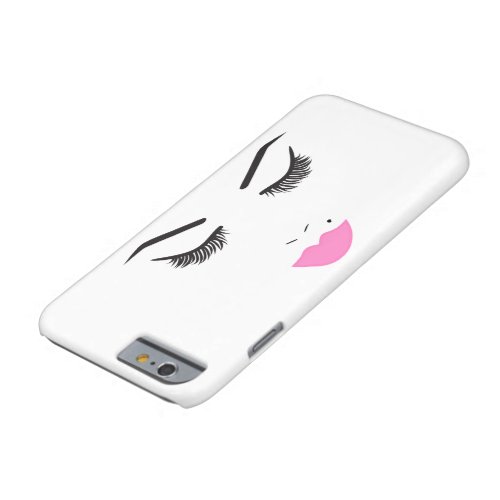 Beauty Makeup Face Lashes  Pink Lips Barely There iPhone 6 Case