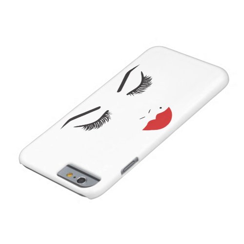 Beauty Makeup Face Lashes  Red Lips Barely There iPhone 6 Case