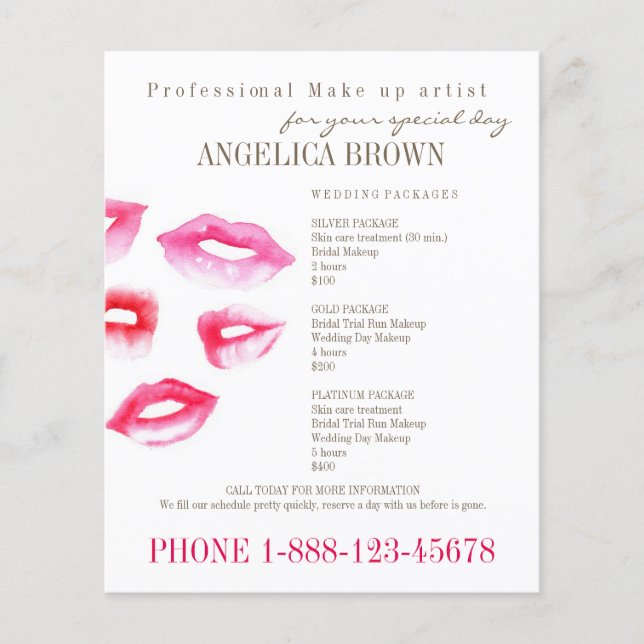 Beauty & Makeup Flyer (Front)