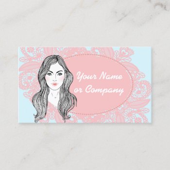 Beauty  Makeup & Lace Business Card by hkimbrell at Zazzle