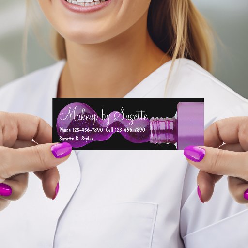 Customizable Beauty Makeup Mini Business Cards