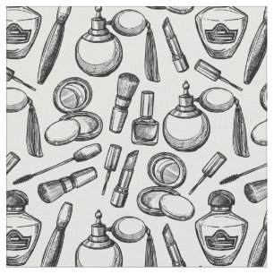 Beauty Makeup Pattern Fabric