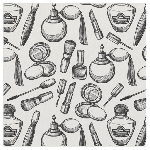 Beauty Makeup Pattern Fabric