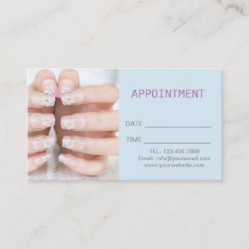 Beauty Manicure Nail Salon Appointment by businesscardsdepot at Zazzle