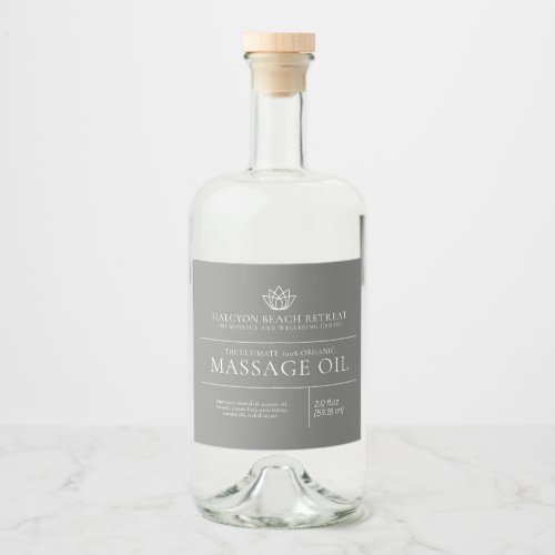 Beauty massage oil product ingredients gray label