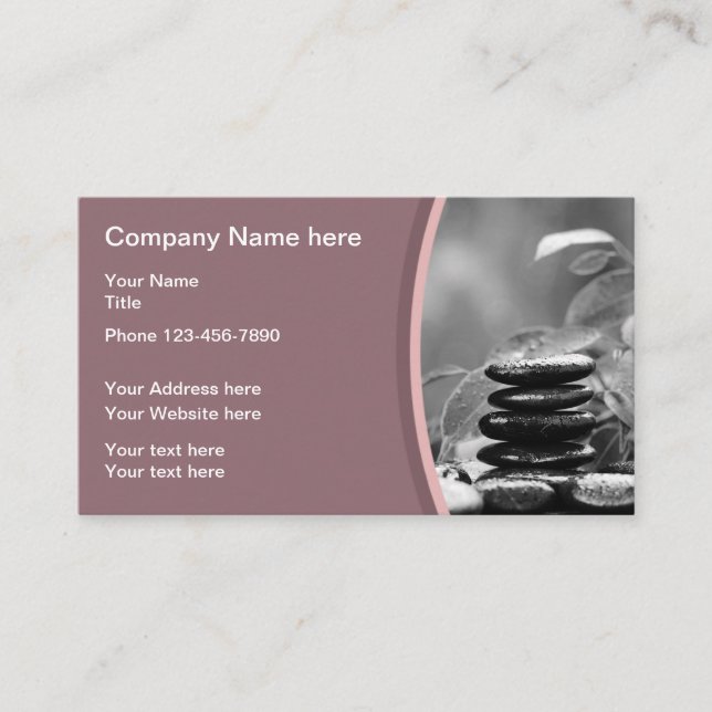 Beauty Massage Theme Business Card (Front)