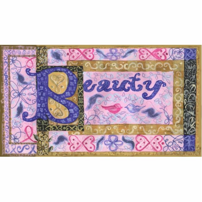 Beauty Medieval Tapestry Sculpture Brooch Pin (Front)
