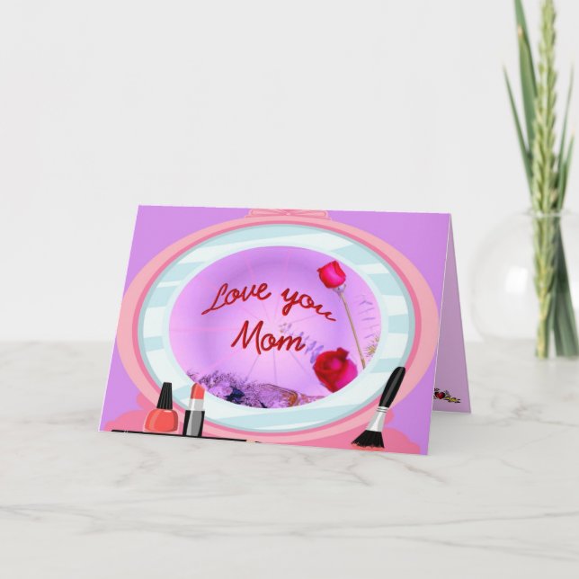 Beauty Mirror Mother's Day Card (Front)