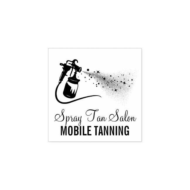 Beauty Mobile Bronze Body Spray Tanning Rubber Stamp