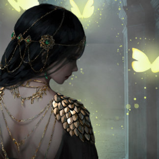 Beauty Mysterius Girl Acrylic Wall Art 