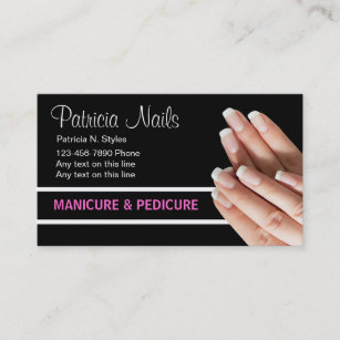 Manicure Hands Nail Salon Business Cards Zazzle Beauty Nails Business Cards