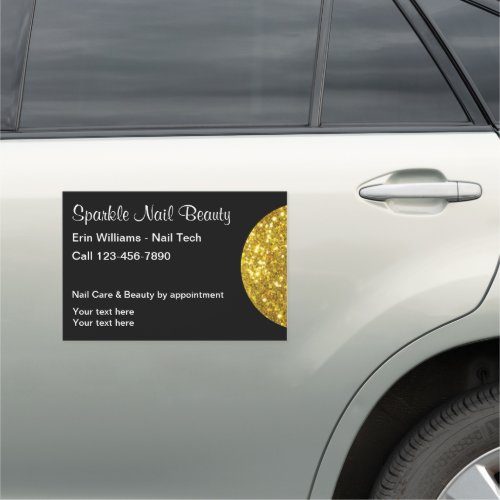 Beauty Nails Care Tech Car Magnet