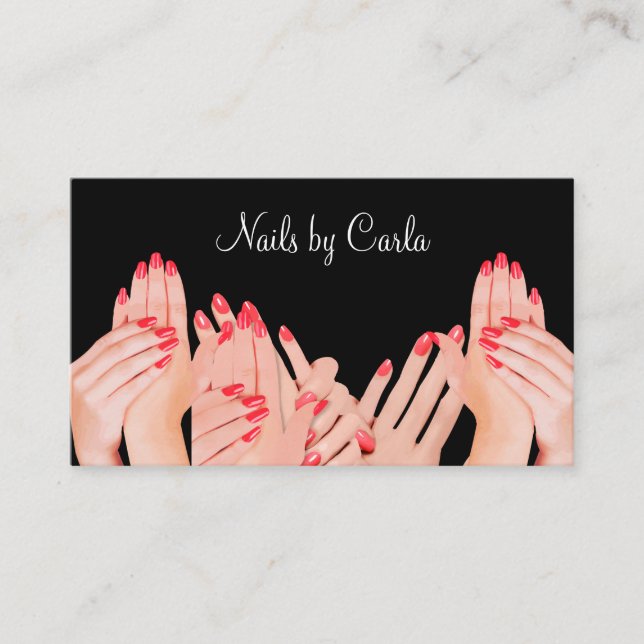 Beauty Nails Manicure Business Card (Front)