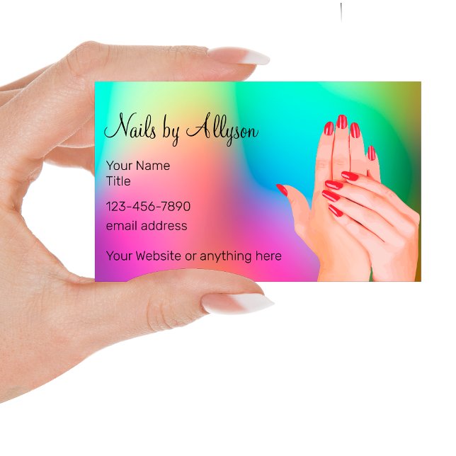 Beauty Nails Manicure Modern  Business Card (Creator Uploaded)