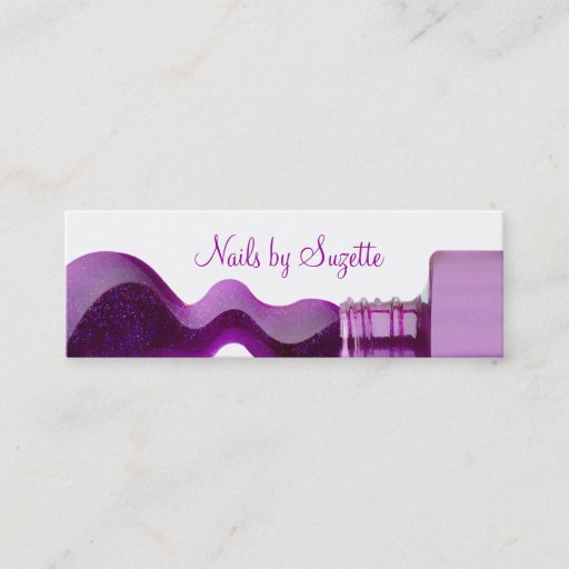 Customizable Beauty Nails Mini Business Cards