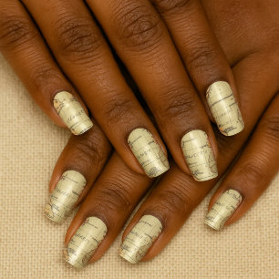 Beauty of a World Map Minx Nail Art