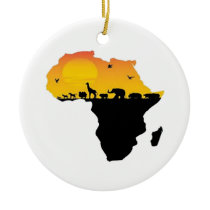 BEAUTY OF AFRICA CERAMIC ORNAMENT