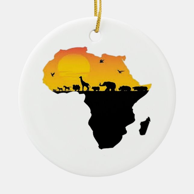 BEAUTY OF AFRICA CERAMIC ORNAMENT (Front)