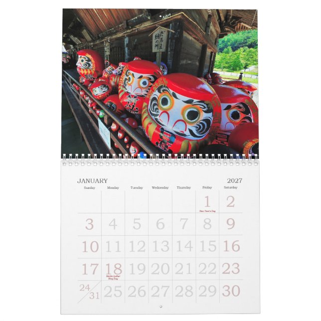 Beauty of Japan 2013 Calendar (Jan 2027)