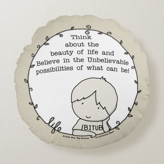 Beauty of Life Round Pillow (Front)