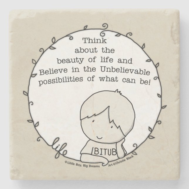 Beauty of Life Stone Coaster (Front)