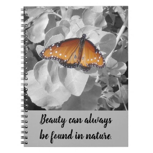 Beauty of Nature Monarch Butterfly Photo Inspire Notebook