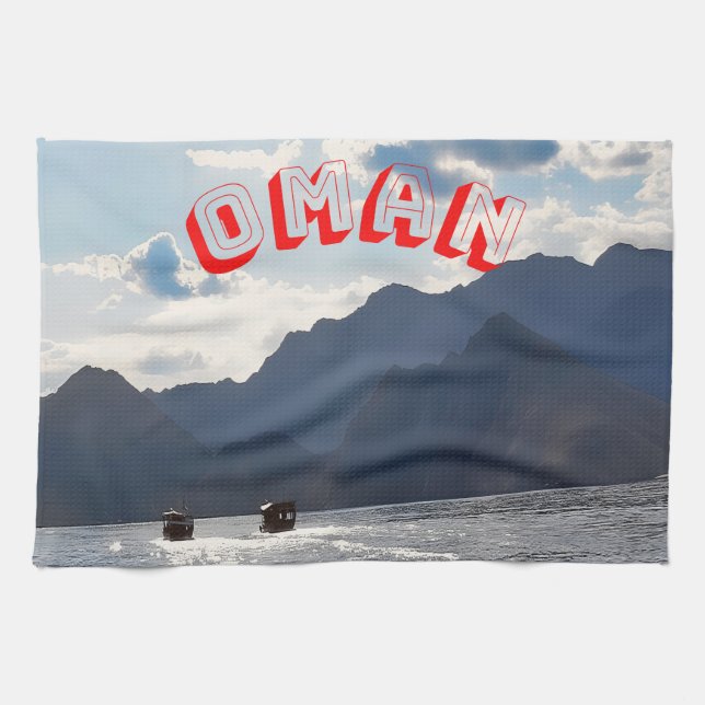 Beauty of Oman's coastline  Kitchen Towel (Horizontal)