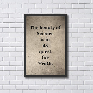 Beauty of Science   Quote   Inspirational   Framed Art