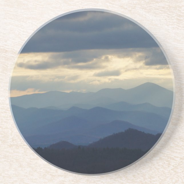 Beauty of the Blue Ridge Mountains Sandstone Coaster (Front)