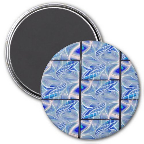 Beauty of the Blues Fractal Tessellation Geometric Magnet