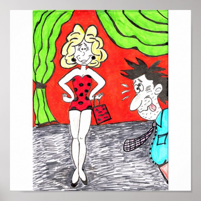 Beauty Pageant Humor Cartoon Print (Front)
