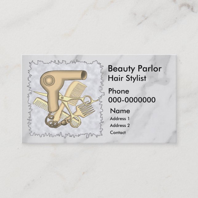 Beauty Parlor Appointment Card (Front)