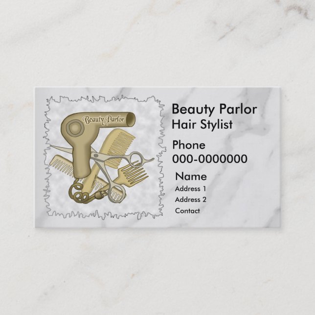Beauty Parlor Appointment Card (Front)