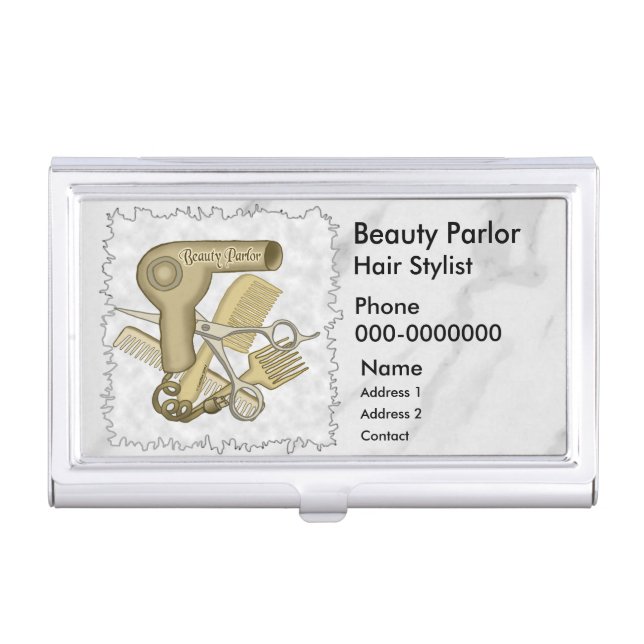 Beauty Parlor Appointment Card Business Card Case (Front)