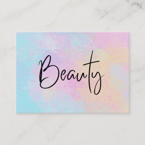  BEAUTY Pastel Girly Soft Pretty Rainbow Modern Business Card