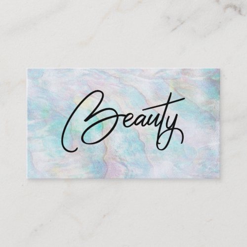  BEAUTY Pearl Abalone Yellow Blue Pink Pastel Business Card