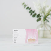 Beauty Pink Bubbles Business Card (Standing Front)