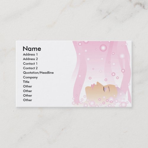 Beauty Pink Bubbles Business Card