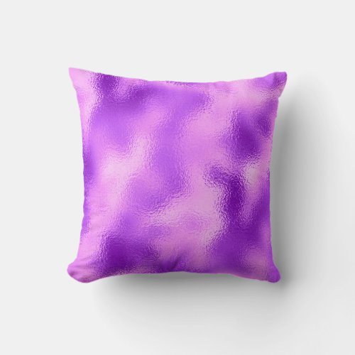 Beauty Pink White Purple Amethyst Orchid Glass Throw Pillow