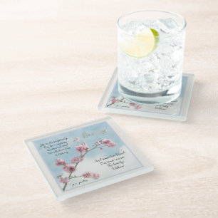 Beauty Poem (written by me) Glass Coaster