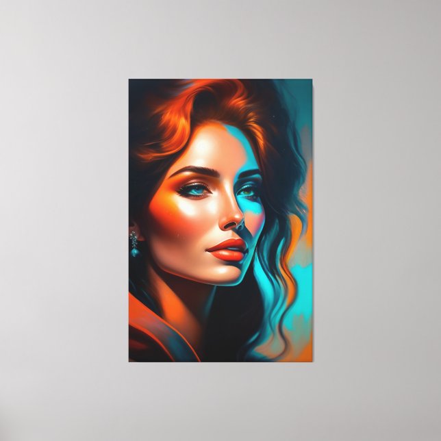Beauty portrait canvas print (Front)