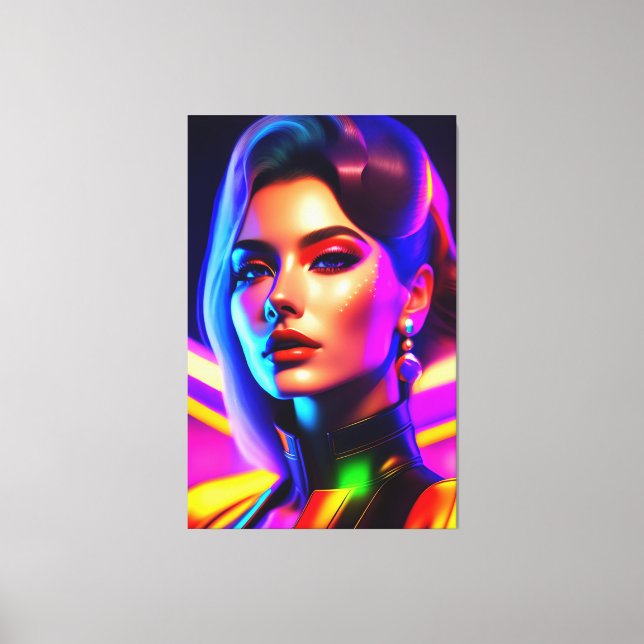 Beauty portrait canvas print (Front)