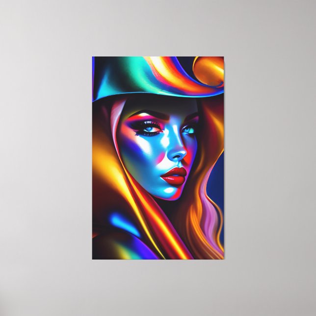 Beauty portrait canvas print (Front)