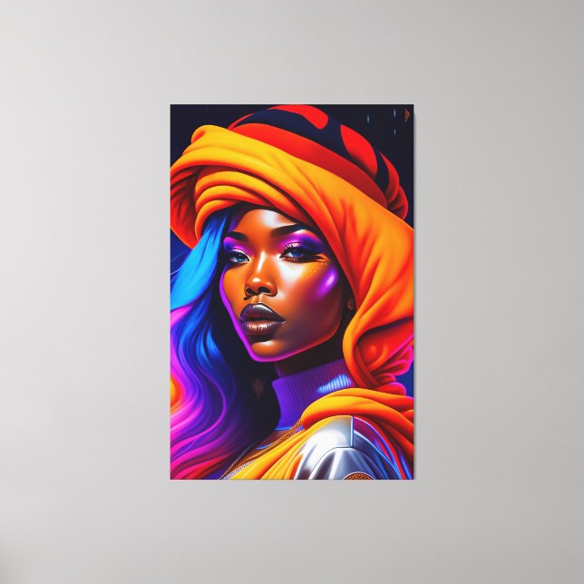 Beauty portrait canvas print (Front)