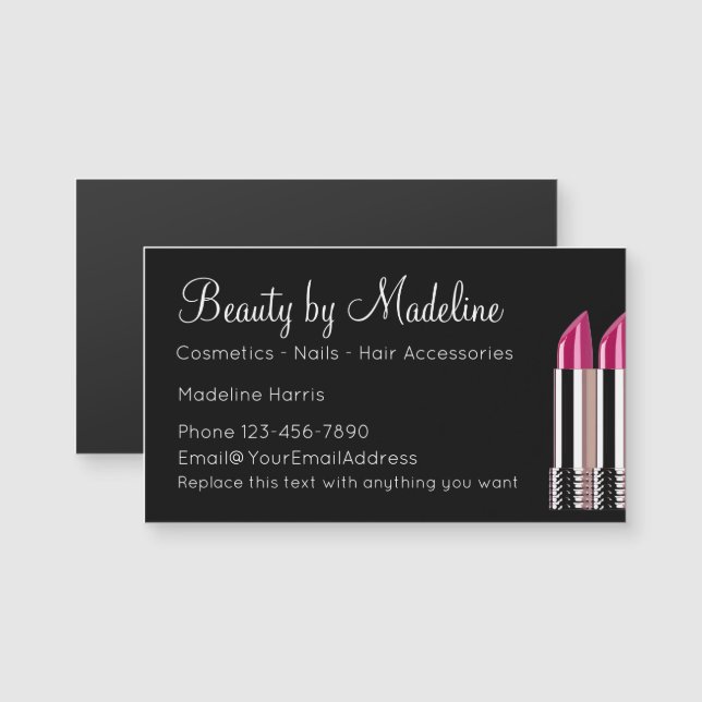 Beauty Professional Business Card Magnets (Front/Back)