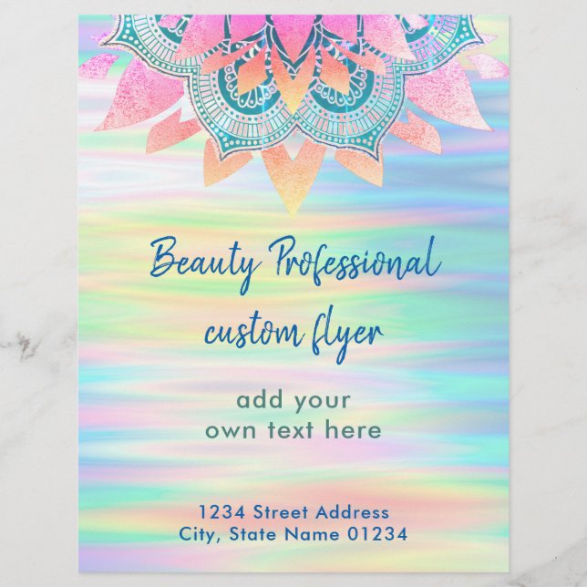 beauty professional esthetician flyer (Front)